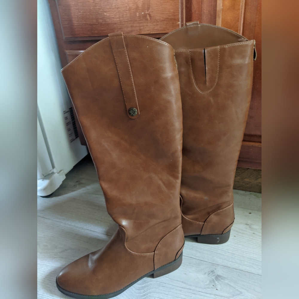 Xappeal Brown Heeled Boots